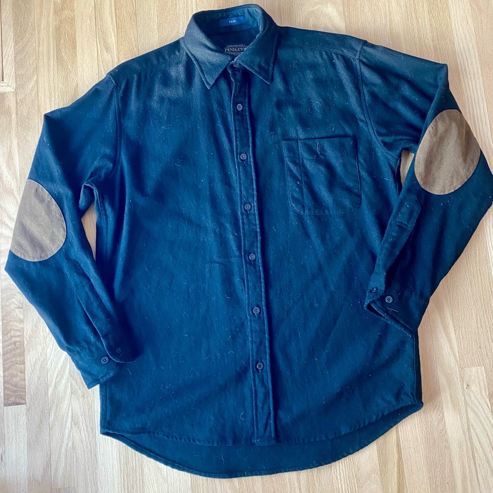 Pendleton Vintage Trail Wool Elbow Patch Long Sle… - image 1
